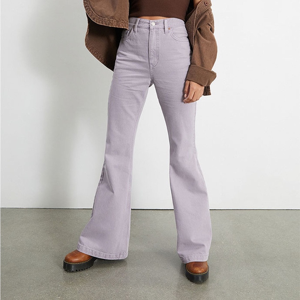 NWT Pacsun Lavender High Waisted Flare Jeans Size 25